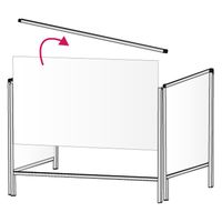 常磐精工 パーテーションスタンド三面450X1100 (アルミ複合板白) HBP3F450X1100AP 1台（直送品）