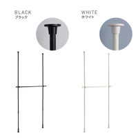 ホームテイスト つっぱりハンガーラック １段 幅200cm ホワイト SH-29-TTHS-1 1個（直送品）