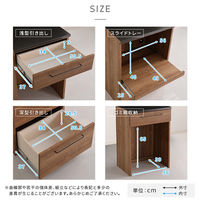 ホームテイスト ルゴ 特殊鋼板 キッチンカウンター オープン収納+ゴミ箱上カウンター ウォールナット SH-22-CKS120-AB 1台（直送品）