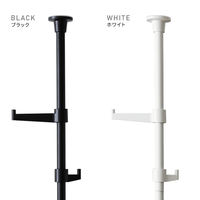 ホームテイスト つっぱりポールハンガー フック大小2個セット ブラック SH-29-TTN2 1台（直送品）