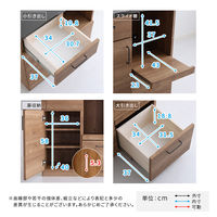 ホームテイスト 特殊鋼板を使ったキッチンカウンター ドアタイプ 幅800×奥行440×高さ850mm ナチュラル SH-22-KD80 1台（直送品）