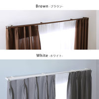 ホームテイスト 省エネサイドキャップ付きカーテンレール ダブルタイプ 伸縮 1600～3000mm ブラウン SH-29-TSD3 1本（直送品）