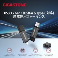GIGASTONE USBメモリ 128GB USB3.2 2in1 OTG GJU3-AC44GY-128GB-1pk-R 1枚