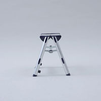 YAMAZEN 開閉簡単 取っ手付き アルミ踏み台 1段 YM-DA01(DBL) 1台（わけあり品）