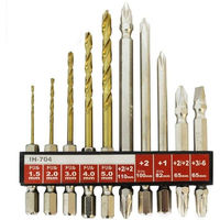 iHelp ビットと鉄工ドリル10点セット IH-704 1セット（わけあり品）