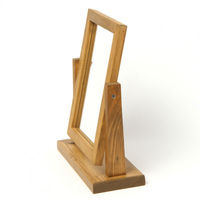 【studio CLIP】 リサイクルウッド ミラースタンド ナチュラル（わけあり品）