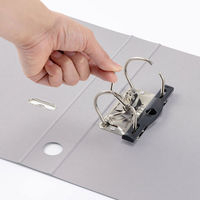 レバー式アーチファイル　A4タテ　背幅43mm　アスクル　シブイロ　グレー オリジナル（わけあり品）