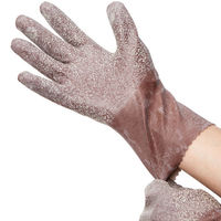 【天然ゴム手袋】 勝星産業 「現場のチカラ」 天然ゴム作業グローブ茶 #842 LL 1袋（5双入） オリジナル（わけあり品）