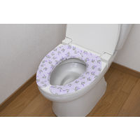 日本製 消臭 洗える サンコー ずれない トイレ 便座カバー 便座シート 1組 ラベンダー バイオレット おくだけ吸着 KC-54