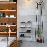 ICHIBA タワーハンガー 幅390×奥行380×高さ1770ｍｍ ブラック H-3828BK 1台（直送品）