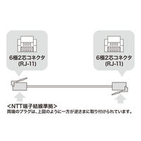 サンワサプライ シールド付ツイストモジュラーケーブル TEL-ST-5N2 1本（わけあり品）