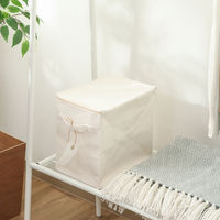 不二貿易 魅せる収納ボックス 縦ハーフ 蓋付 52863 1個