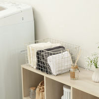 不二貿易 スタッキングワイヤーバスケット WH 37x26x18 26685 1個