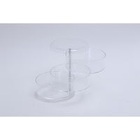 不二貿易 PSコスメ収納 3段ラウンド小物入れ 14384 1個