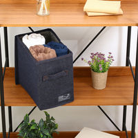 不二貿易 LB デニム調インナーボックス 縦ハーフ蓋付 67313 1個