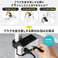 サンワサプライ  電源タップホルダー（支柱取り付けタイプ・ブラック） TAP-CLAMP2BK（直送品）