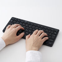 ナカバヤシ 2.4GHz＋Bluetooth　デュアルワイヤレスキーボード　ブラック FKBーD248BK 1個