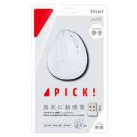 ナカバヤシ 無線静音　ミニエルゴ　5ボタン　BlueLEDマウス　ホワイト MUSーRKF222W 1個