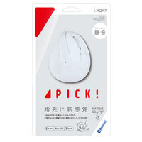 ナカバヤシ Bluetooth静音　ミニエルゴ　5ボタン　BlueLEDマウス　ホワイト MUSーBKF223W 1個