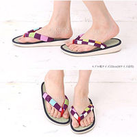 みどりや 「日本製」レディースタタミ雪駄-麻の葉×紫A-LL kh-5200t-麻の葉×紫A-LL(24.5cm~25.5cm) 1足（直送品）