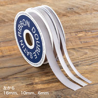 ヘッズ 両面サテンリボンＧＲＡＹ10ｍｍ DS1014R 1巻