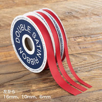 ヘッズ 両面サテンリボンＲＥＤ6ｍｍ DS0601R 1巻