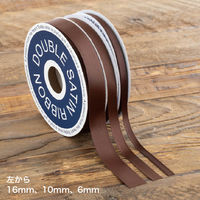 ヘッズ 両面サテンリボンＢＲＯＷＮ10ｍｍ DS1004R 1巻