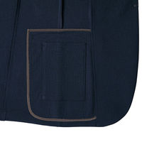 アイトス メンズノーカラージャケット ブラック Lサイズ 630055 1着（直送品）