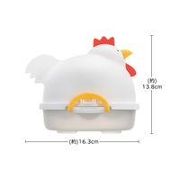 曙産業 ゆで卵器 4個 にわとり型 電子レンジ ホワイト REー1506 1個