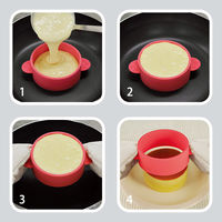 アーネスト ホットケーキ型 丸 ハート 星 3個組 Aー75853 1個