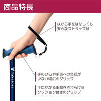 竹虎 バンブーステッキワイド多点杖 ブラック 104880 1本