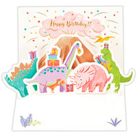 日本ホールマーク ホールマーク お誕生祝いグリーティングカード 立体 恐竜バースデー 844189 1セット(6枚)（直送品）