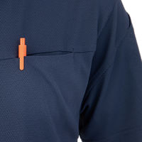 コーコス信岡 ニオイクリア エコ制電 鬼鹿の子 長袖ポロシャツ 3L ネイビー AE-1728 1着（直送品）