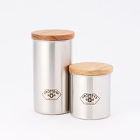 ステンレスキャニスターL 直径8.5、高さ15.7 cm AKOMEYA TOKYO/アコメヤ