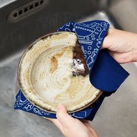 極細繊維食器用クロス 小判 ネイビー AKOMEYA TOKYO/アコメヤ