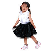 アーテック ソフトサテン チュールスカート 黒 18718 1枚