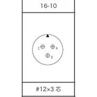 第一電子工業 MS非防水丸形 ストレートプラグ(分割シェル)  ハンダ付け結線用コネクタ メス 3芯 D/MS3106B16-10S 1個（直送品）