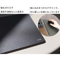 FSC ガラスマウスパッド　滑り止め付き　＜ブラック＞ HKWーMOUSEPADーBK 1枚