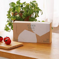 （限定）スライダーバッグ マチ無し L A4サイズが入る 食品保存袋 冷蔵・冷凍対応 1セット（1箱（20枚入）×5） オリジナル