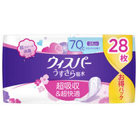 ウィスパー うすさら吸水 女性用 中量用 70cc 24cm 1パック（28枚入） P＆G 尿漏れ ウイスパ-