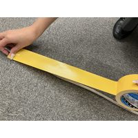 【ガムテープ】 再生PET布テープ 黄 幅50mm×長さ25m No.1605 寺岡製作所 1セット（5巻：1巻×5）