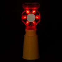 現場のチカラ　アスクル限定販売　ソーラー式赤色点滅工事灯  1セット（5個） オリジナル