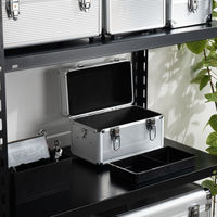 JEJアステージ　アルミツールボックス トレー付 ALーB295 シルバー　　1個