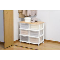 JEJアステージＥＷエミングストッカー6引出し　スモークブラウン1台