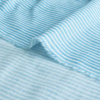 デニム調Wガーゼ ストライプ ライトブルー 巾約108cm 2mカット AP25501-2A-2M 1セット(2m切売カット)（直送品）