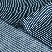 デニム調Wガーゼ ストライプ ネイビー 巾約108cm 1mカット AP25501-2C-1M 1セット(1m切売カット)（直送品）