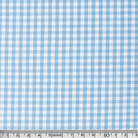 40sギンガムチェック 中 巾110cm×7m切売カット ライトブルー B53000Z-202-7M 1セット(巾110cm×7m（直送品）
