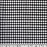 日本紐釦貿易 40sギンガムチェック 中 巾110cm×10m切売カット ブラック B53000Z-206-10M（直送品）