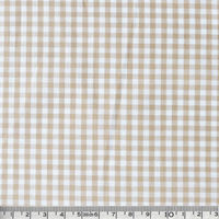 日本紐釦貿易 40sギンガムチェック 中 巾110cm×10m切売カット ベージュ B53000Z-211-10M（直送品）