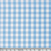 40sギンガムチェック 大 巾110cm×4m切売カット ライトブルー B53000Z-302-4M 1セット(巾110cm×4m（直送品）